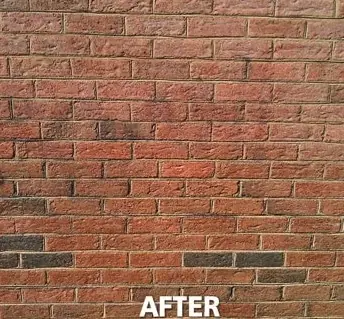 Nachher: gereinigte Klinkerfassade